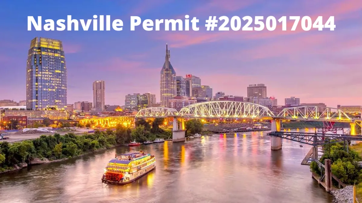 A panoramic view of the Nashville skyline at sunset, with a riverboat gliding on the water and iconic bridges connecting the city. The scene is celebratory, offering a sense of place and community gatherings along the waterfront.